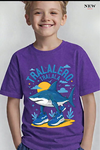 New Shine Παιδικό μπλουζάκι unisex με στάμπα ψαριών