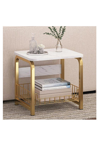 LAOBAN Sofa Side Table Side Table Sofa Side Cabinet Small Square Table Bedroo...