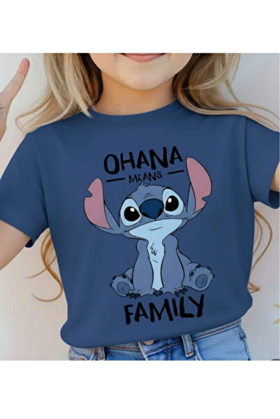 New Shine تي شيرت مطبوع عليه ستيتش للأطفال من الجنسين