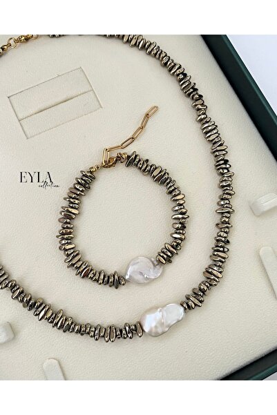 eyla collection Eylora – Gerçek İnci & Hematit Set - Özel Tasarım