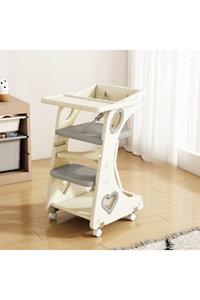 DEKOHOP Bebek Mama Sandalyesi Eğitici Çocuk Gelişim Sandalyesi ve Mutfak Merd...