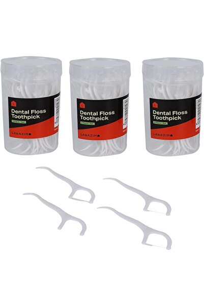 Lawazim أعواد تنظيف الأسنان بالخيط - 3 قطع/مجموعة