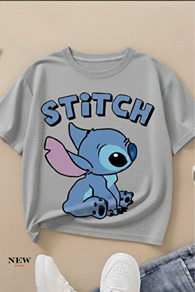 New Shine TRICOU UNISEX PENTRU COPII CU IMPRIMEU STITCH