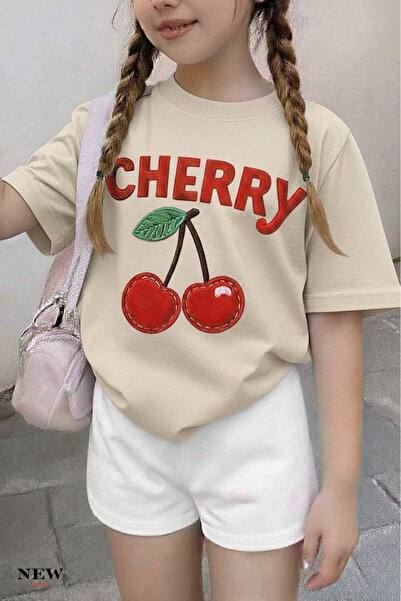 New Shine Imprimeu cu cireșe UNISEX COPII tricou