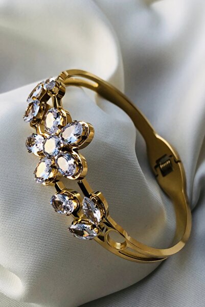 GUNESTAKI Luxury Women's Steel Handcuff Bracelet