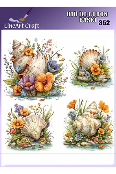 LİNEART Iron-On Rub on Print Transfer No:Rb352-30X30Cm