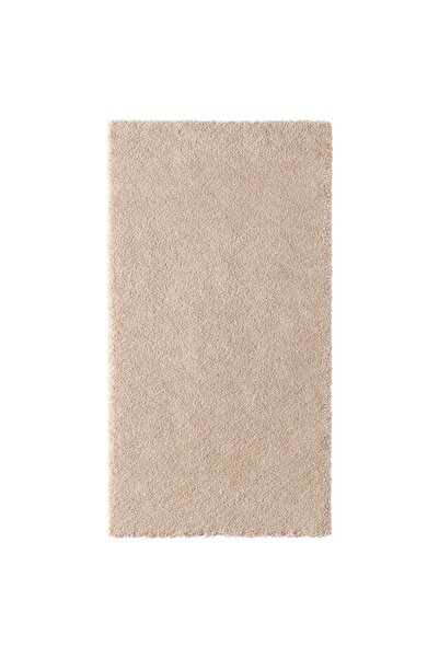 DavidaHome Covor, fir scurt, 150 x 80 cm, alb murdar