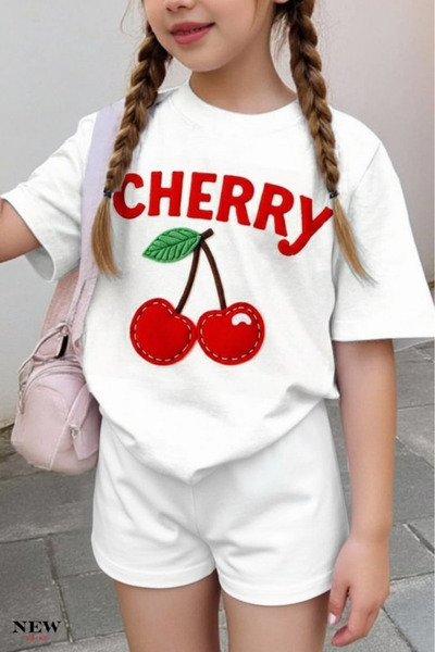 New Shine Imprimeu cu cireșe UNISEX COPII tricou