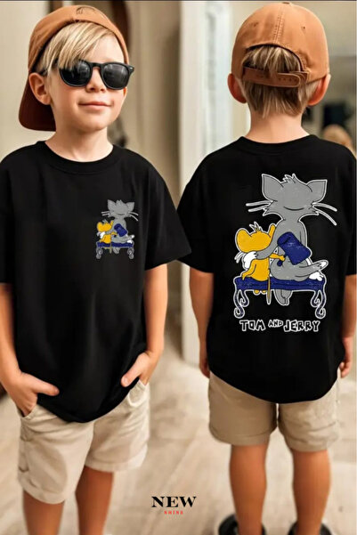 New Shine TOM ȘI JERRY IMPRIMAT UNISEX COPII tricou