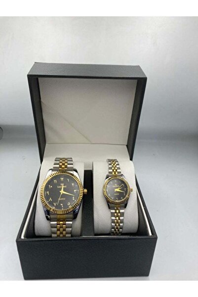 QUARTZ Couple Watch Set Waterproof Stainless Steel