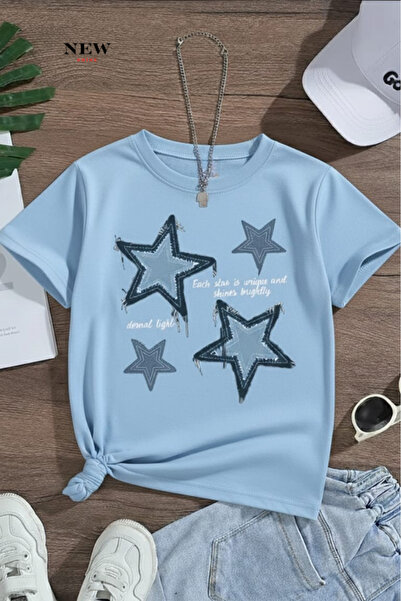 New Shine IMPRIMAT CU STELE UNISEX COPII tricou