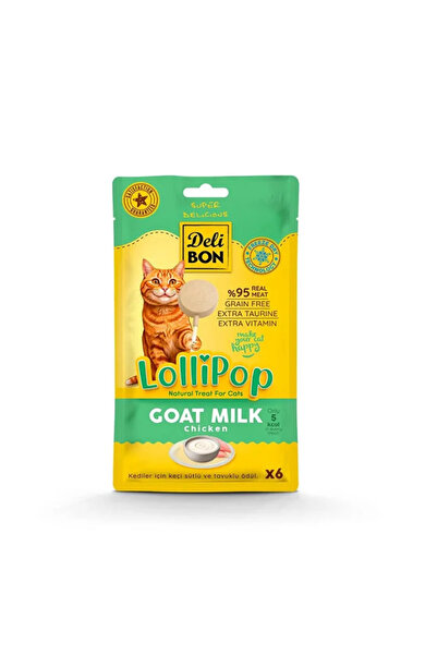 Delibon Keçi Sütlü Lolipop Kedi Ödül Maması 6Lı