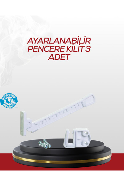 Lisinya Safety Lock Set for Inward Opening Windows, 3-Piece - Tygoo