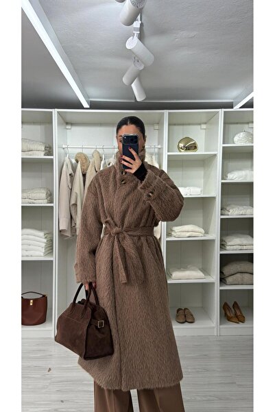 LUUNA STORE Evora Stand-Up Collar Coat - Mink