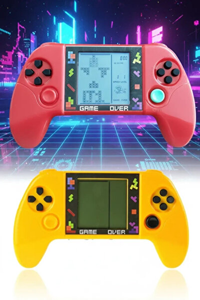 Fırsatkolik Portable Tetris Game Console Colorful Retro Game Instrument Fun M...