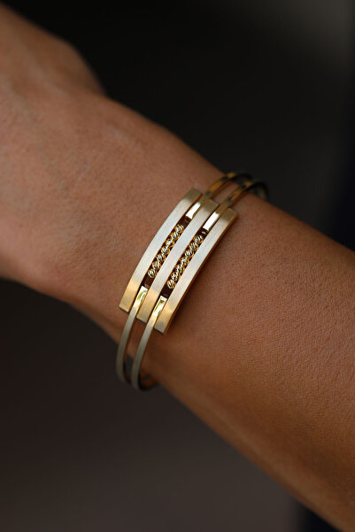 Yenigün Kuyumculuk 8 Ayar Altın Dorika Detaylı Kaburga Kelepçe