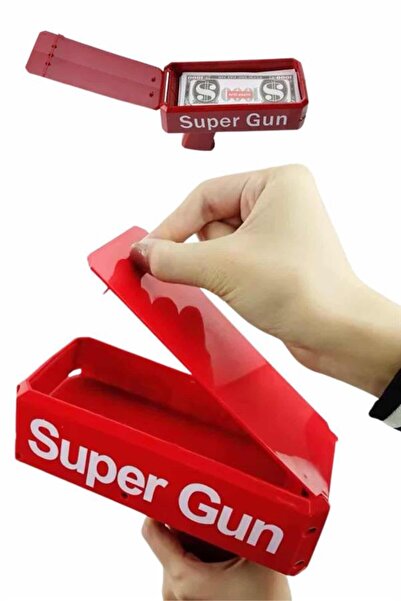 Lisinya Red Party Toy Money Spitting Throwing Gun Machine Super Money -