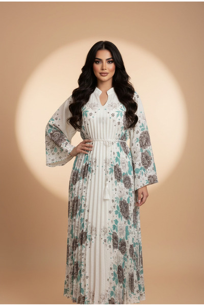Moda Line Jalabiya with shiny side rose patterns