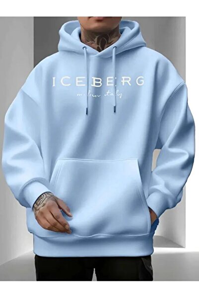 DİVİN Men's Hoodie Printed Sweat Quality 3 Yarn Fabric Modern Oversized Cut