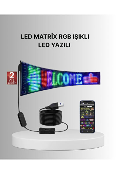 Lisinya Gece Kullanıma Uygun Pixel RGB LED Panel Estetik Atmosfer Işığı -