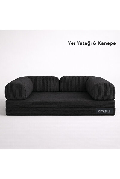 OMİSİLLİ Eko Kanepe Fitilli Kadife Silinir Yıkanır 32h Cm Çökmez Dayanıklı 80...