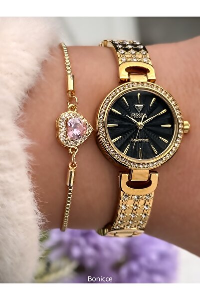 Fiesta في عبوة أنيقة، علبة هدايا لعيد الحب وحفلات الزفاف، سوار فولاذي، قرص أس...