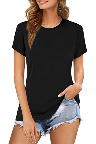 Beluring Women's summer T-shirt, black 2XL