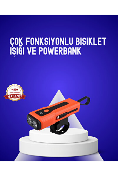 600 Lümen Şarjlı Bisiklet Farı COB Yan Çakar Acil Durum -