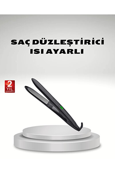 Lisinya Hair Straightener with Temperature Adjustment Titanium Ceramic Plate,...