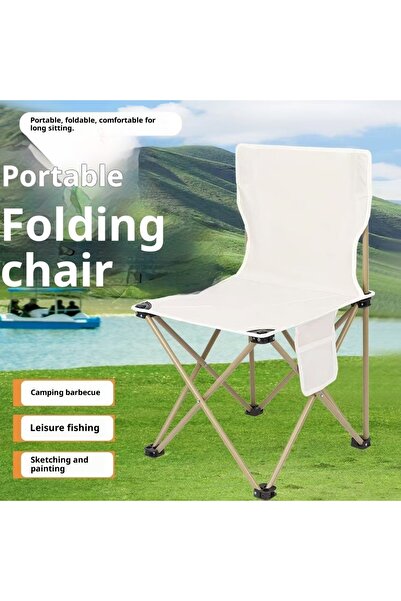 satrendy كرسي صيد قابل للطي شديد التحمل، كرسي تخييم خارجي محمول مع حقيبة حمل
