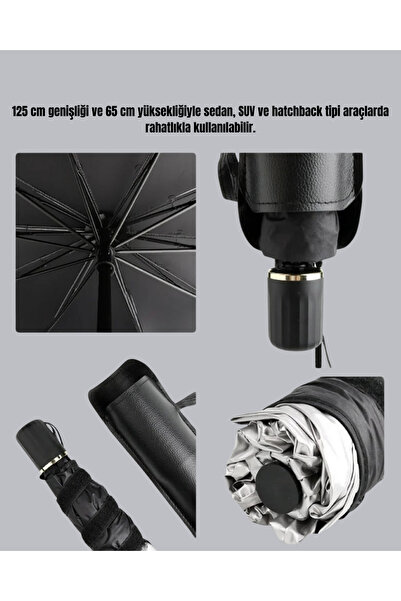 Lisinya Parasolar auto tip umbrelă cu protecție UV - Compatibilitate cu vehic...