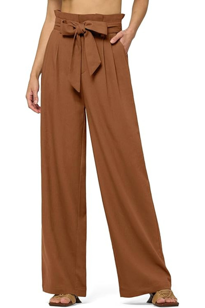 OEM Women's loose casual pants, with pockets and drawstring at the waist, Bro...