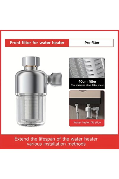 satrendy Heavy Duty Stainless Steel Pre-Filter Water Purifier for Shower & Sink