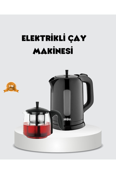 Lisinya Çaycı Glass Teapot 1800W Powerful and Heat-Maintaining Electric Tea M...