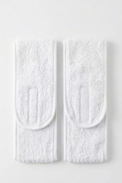 Mokita Home 2-Piece Towel Hair Band Set Soft Velcro Makeup and Skincare Band