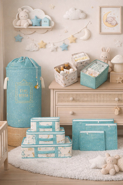 PONÇİK BEBEK Set of 10 - Multi-Drawer Organization - Bagged Toy & Dirty Laund...