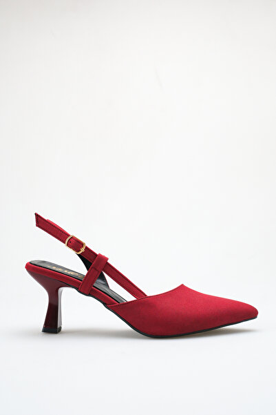 BEEKAMI Women's Pointed Toe Open-Back Goblet Heel Shoes