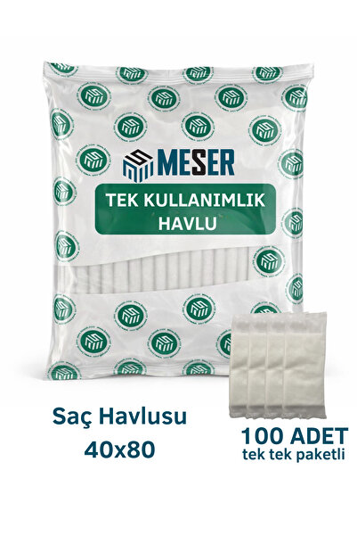 meser disposable product Tek Kullanımlık Tek Tek Paketli Havlu 100 Adet 40x80 cm