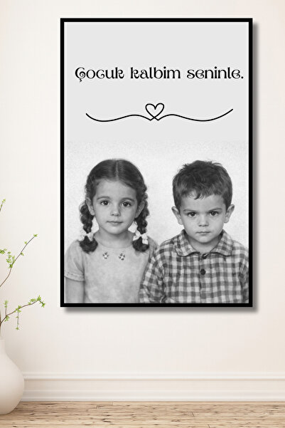 ERUMAR HOME Kişiye Özel Çocukluk Fotoğrafı Birleşimi Sevgili,Eş Hediye Çerçev...