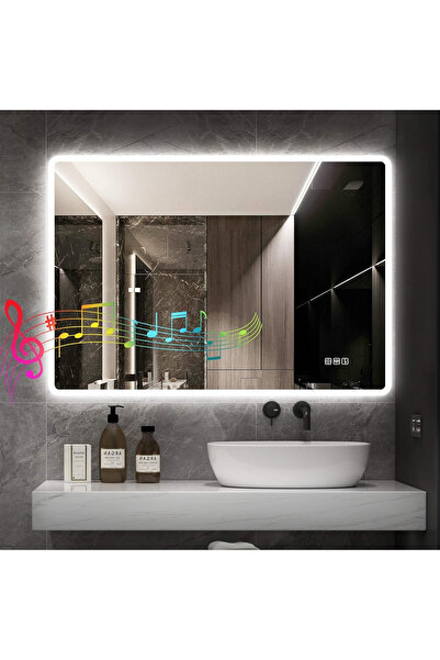 OEM Bathroom mirror 60x80cm with 3-color LED lighting, with Bluetooth and ant...