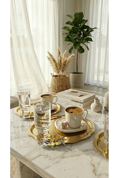 Fabrication 2-Piece Stainless Steel Oval Butterfly Accessory Tea Coffee Prese...