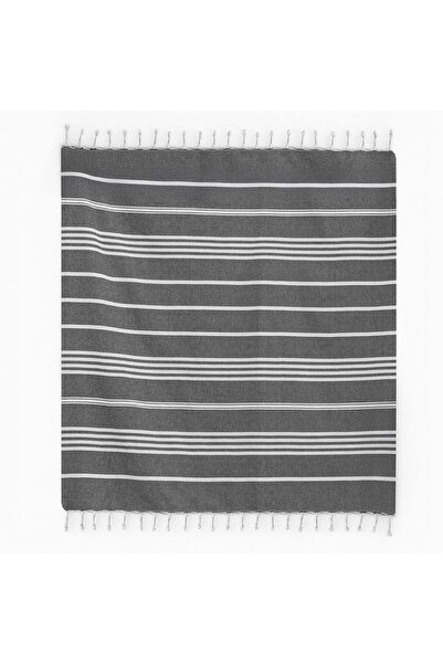 OEM Prosop Plaja Hamam Gri Alb cu Dungi 180x180cm