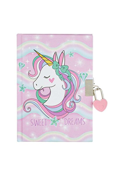 OEM A5 Diary with Lock & Pink Unicorn Cover - 80F