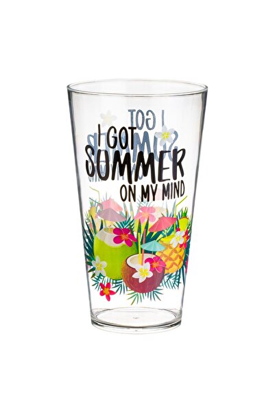 OEM Pahar din Plastic Transparent Cocktail "I Got Summer on my Mind" 600ml