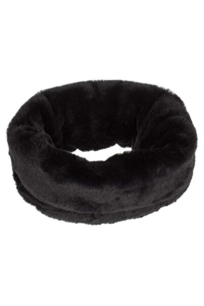 OEM Black Fleece Circular Scarf with Lace
