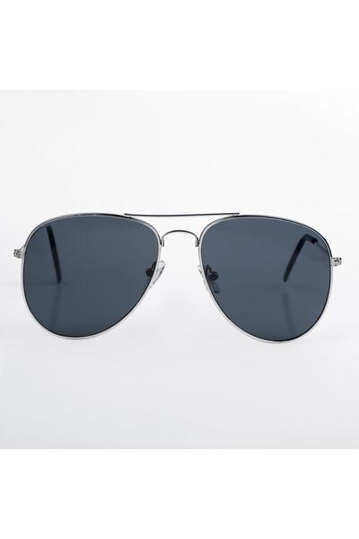 OEM Sunglasses with Metallic Silver Frame & Smoke Lenses for Men