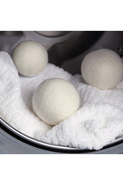 OEM Dryer Balls - Washing Machine Wool Ecru Anti-Wrinkle Ø6cm - 3pcs