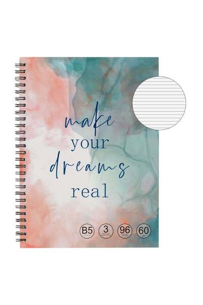 OEM Caiet B5 Dictando Marble "Make your dreams real" cu Spirala & 3 Subiecte ...