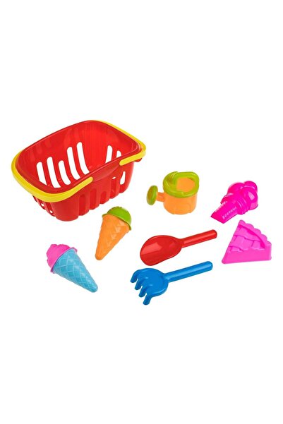 OEM Set Cos cu Forme de Nisip cu Model Inghetata Tarta - 8 piese