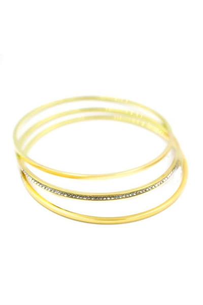 Genel Markalar HERŞEYTREND 3'lü Ajda Bilezik-65mm - Altın